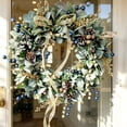 thumbnail image 5 of Bcylexb Spring Berry Wreaths, 15.8" Decorative Door Wreath Artificial Floral Hanging Wreath for Front Door Farmhouse Home Wall Decor, 5 of 8