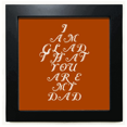 thumbnail image 1 of Glad Father Dad Excitation Grow Black Square Frame Picture Wall Tabletop, 1 of 3