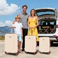 thumbnail image 4 of SANOPY 3 Piece Hardshell Luggage Set, ABS+PC Lightweight Suitcase Set with Double Spinner Wheels TSA Lock. (Beige), 4 of 8