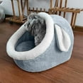 thumbnail image 4 of Cozy Heated Cat House with Plush Softness - Warm Sleeping Bed for Cats and Puppies, Comfortable Indoor Pet Nest, 4 of 6