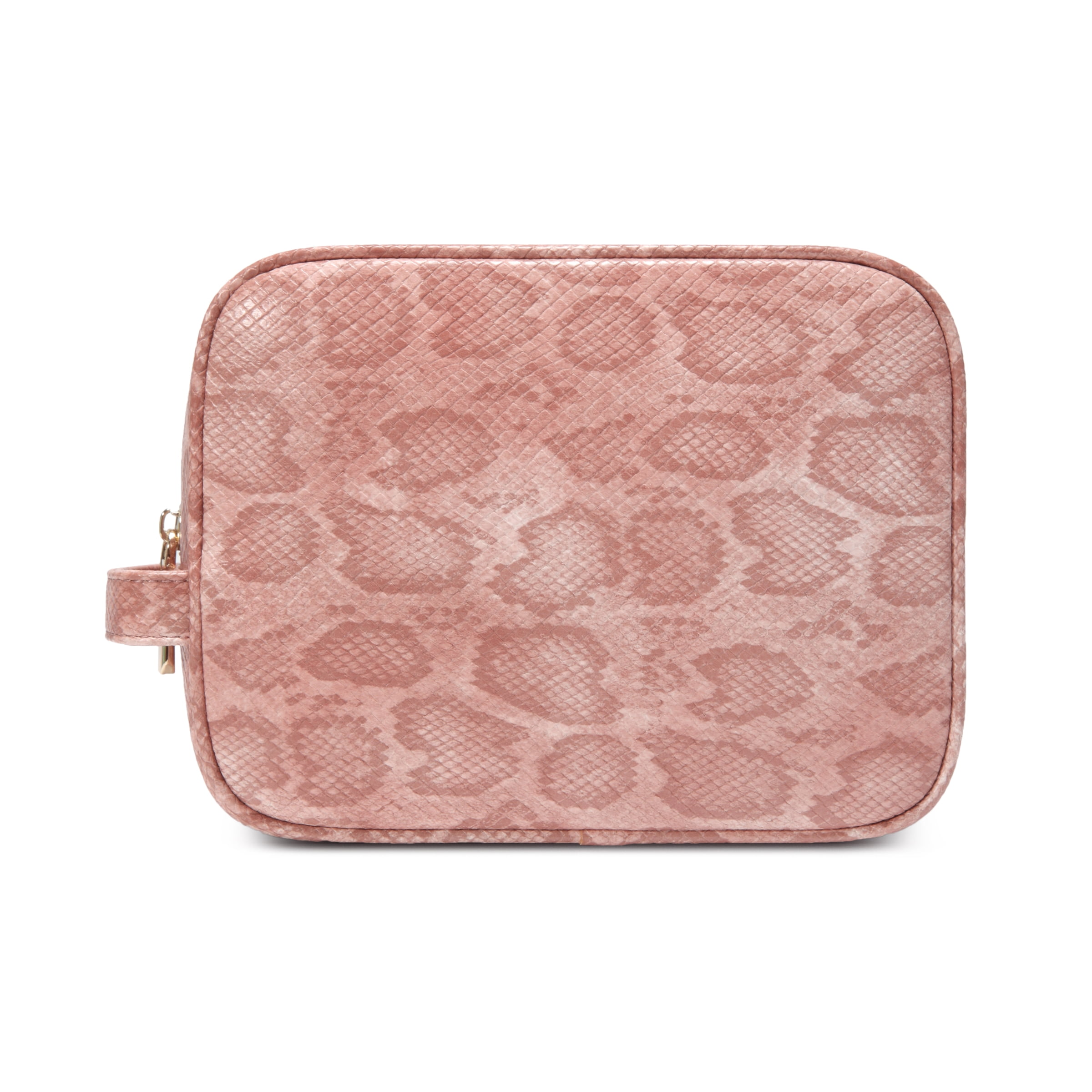 pink leather travel bag