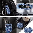 thumbnail image 3 of Yuyamidu Shark Car Seat Covers Full Set Steering Wheel Accessories Blue Camo Seat Belt Cover Auto Rear View Mirror Cover Trash Bin Car Coasters Keychain Chapstick Holder, 3 of 7