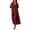 Wine, variant on Ruimatai Women's Wrap V-Neck Short Sleeve Button Detail Loose Fit Casual Maxi Dresses with Pockets for Women Everyday & Vacation Wear