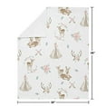 thumbnail image 4 of Sweet Jojo Designs Deer Floral Pink Green and White Baby Security Blanket, 4 of 5