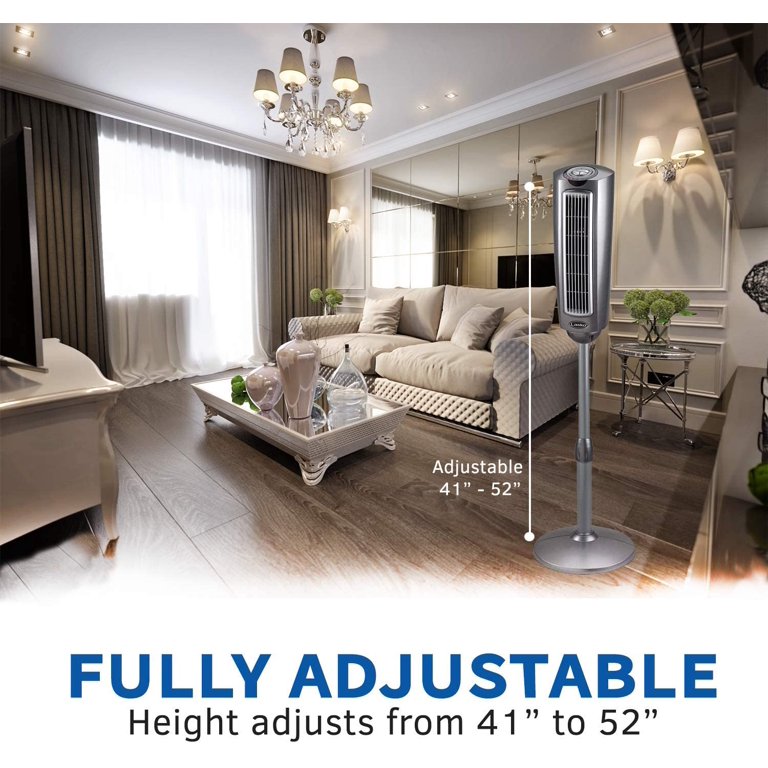 Lasko 2535 52″ Space-Saving Pedestal Tower Fan with Remote Control -  Features Built-in Timer and Wide Spread Oscillation - Walmart.com
