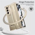 thumbnail image 5 of Dteck Case for Samsung Galaxy Z Fold 5,Shockproof Electroplating Case Built-in Screen Protector Hinge Protection Kickstand Full Body Cover, Gold, 5 of 9