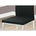 thumbnail image 3 of Monarch Specialties Dining Chair 2Pcs, 38"H, Black LeatherLook, Chrome, 3 of 5