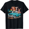 thumbnail image 1 of Camiseta vintage de animales de granja con gallo, vaca, cerdo, burro, 1 of 2