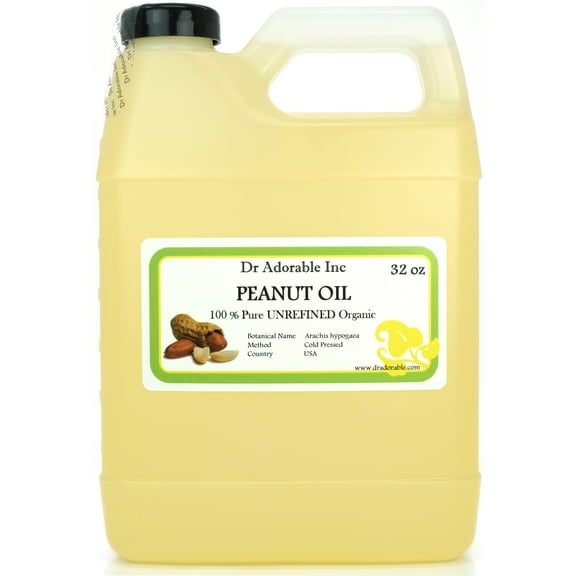 Dr Adorable - 32 oz - Peanut Oil Unrefined - 100% Pure Cold Pressed Organic Natural
