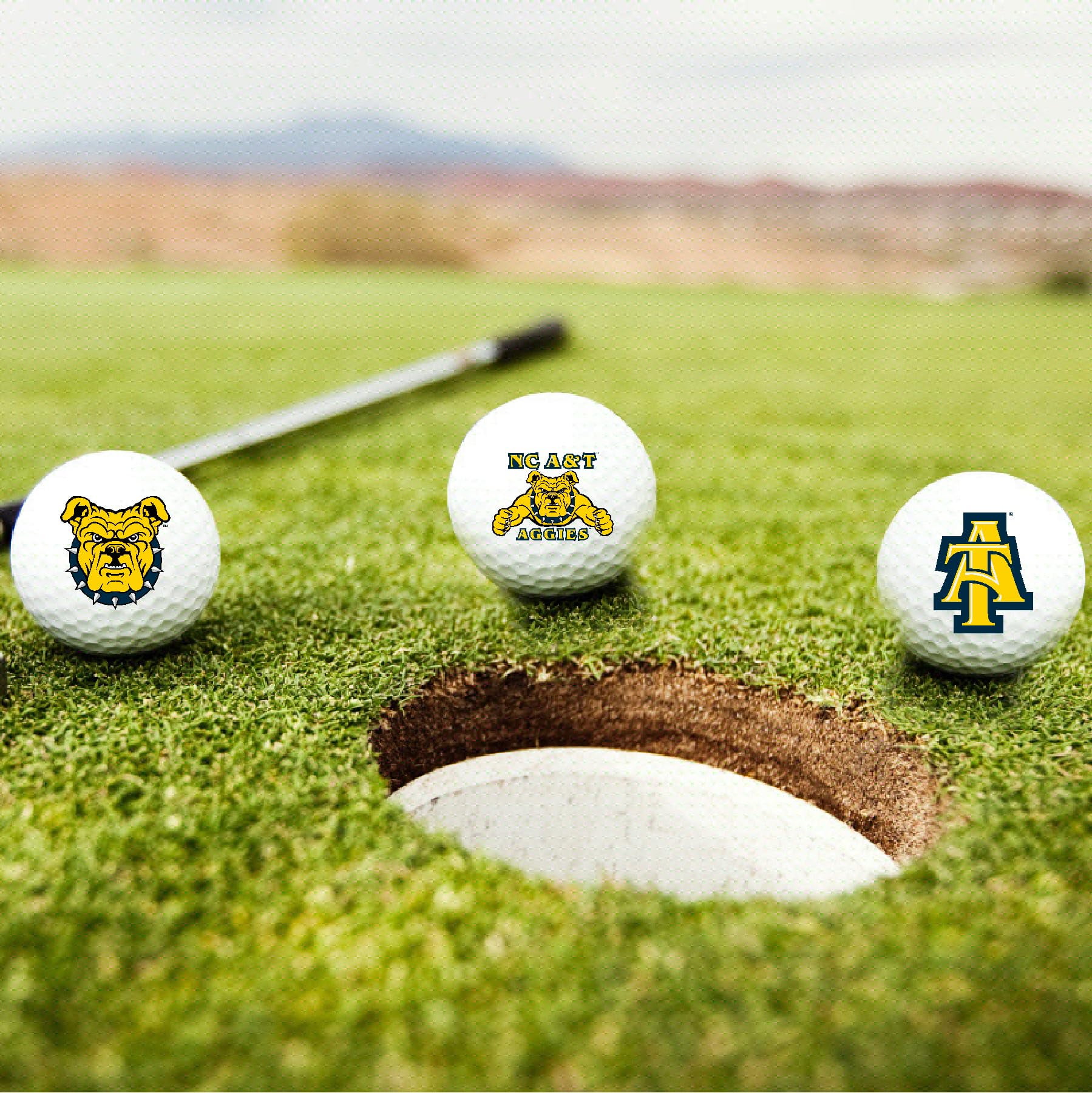 North Carolina A&T State Logo Edition Taylormade Distance+ Golf Balls 12-Pack (Dozen)