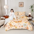 thumbnail image 4 of Castle Fairy Female Men Flying Dragonflies Twin Comforter Sets,Vintage Flower Bedding Set, 4 of 8