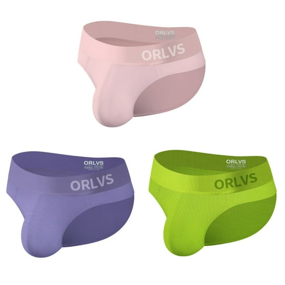 Ultra-Comfortable Men's Modal Low-Waist Briefs - 3pcs multi-color Set
