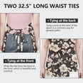 thumbnail image 6 of Pioneer Flower Floral Print Pattern Apron-Garden Aprons for Women with Pockets-Cotton Linen Waterproof Kitchen Cooking Gardening Aprons Adjustable for Kitchen,Cooking,BBQ and Salon 33x27 Inch, 6 of 7