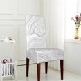 thumbnail image 4 of Dining Chair Back Cover, Water Washing, Disassembly Chair Sleeve Sliding Cover Protective Cover-White Marbling Pattern Chair Protectors Seat Covers, 4 of 8