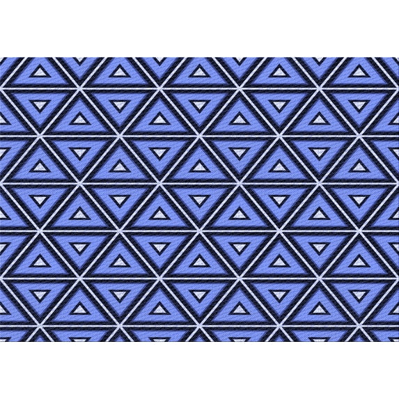 Ahgly Company Machine Washable Indoor Rectangle Transitional Sky Blue Area Rugs, 7' x 9'