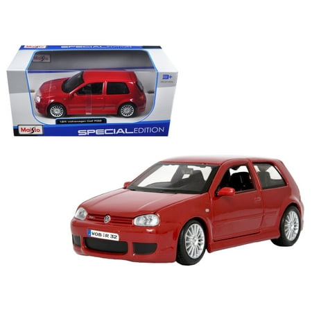 - Volkswagen Golf R32 Red 1/24 Diecast Model Car by Maisto