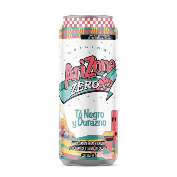 Bebida Arizona zero sabor té negro y durazno 460 ml
