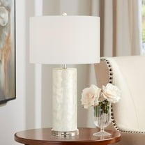 Marcus 27 1/2" High Textured White Cylinder 3-Way Table Lamp