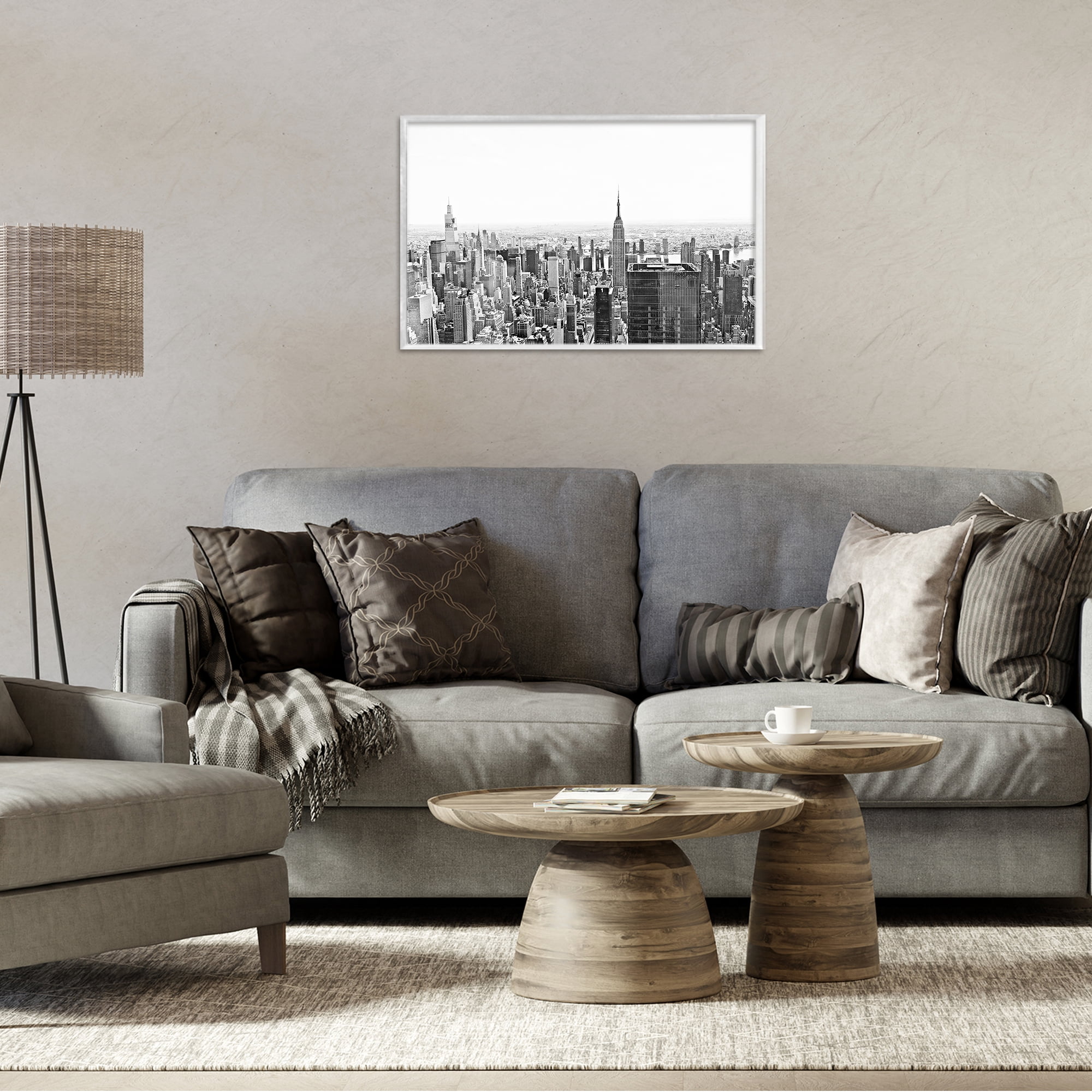 Stupell Industries New York City Scape View White Framed Giclee Art, design by Kali Wilson