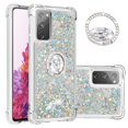thumbnail image 1 of Funda para Samsung Galaxy S20 FE 4G/5G con Brillo Líquido Flotante, Purpurina, Parachoques y Anillo Giratorio Soporte, 1 of 5
