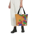 thumbnail image 5 of Sikiie Colorful Building Blocks A Shoulder Bag Casual Hobo Crossbody Tote Bag for Women and Men Large Purse Messenger Bag Travel Work, 5 of 6