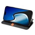 thumbnail image 4 of For Iphone 15 Cubic Grid Pressed Magnetic Leather Phone Case(Black),iPhone 16 Plus, 4 of 6