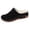 Black, variant on Women's Orthopedic Dress Clogs with Fleece Lined Arch Support Fall Winter Warm Casual Suede Platform Wedge Non Slip Walking Slippers for Work