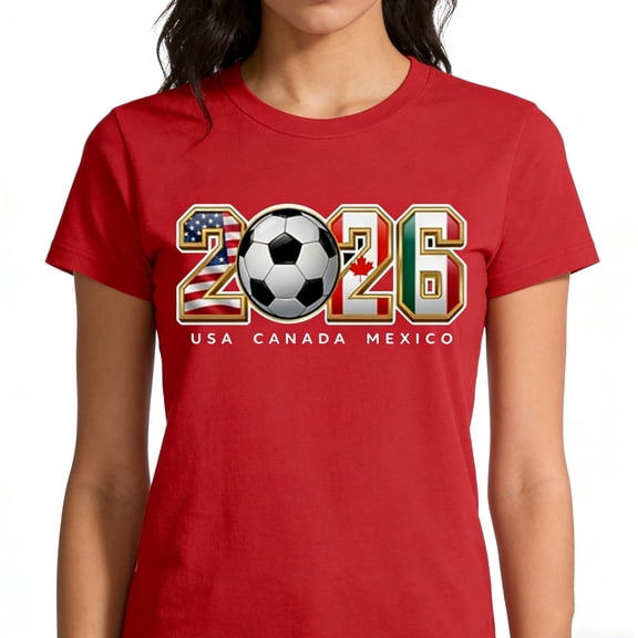 Bgstyu Soccer Cup 2026 Shirt for Women Casual Football Match Season Game Day T-Shirt Funny Soccer Graphic Short Sleeve Tee Top