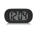 thumbnail image 2 of LED Alarm Clock with Snooze Night Light Table Desktop Bedside Alarms Table Bedside Alarms Silicone Shell LCD Screen Bell Home Travel Office Dorm Black, 2 of 9