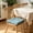 Blue, variant on Thick Striped Corduroy Square Seat Cushion with Fixed Ties 38x38cm Office Dining Window Futon Chair Pad,Green