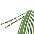 thumbnail image 6 of Jordan Manufacturing 44" x 16" Mateo Asparagus Green Stripe Rectangular Outdoor Settee Swing Bench Cushion with Ties, 6 of 8