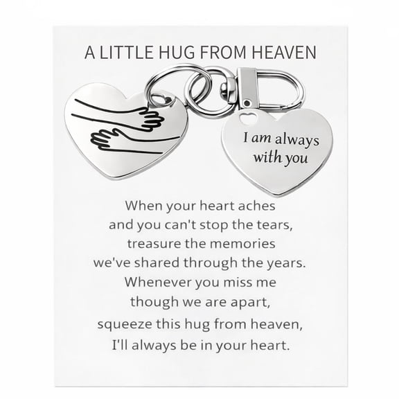 Dorlaco Pocket Hug Token Hug from Heaven Always with You Keychain Memorial Gift for Loss Loved One, Sympathy Condolence Gifts