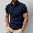 thumbnail image 2 of cfhntfmh Men's Casual Shirts Short Sleeve Cotton Golf Shirt Soft Collared Buttons T-Shirt Lightweight Solid Color Work Shirts, 2 of 7