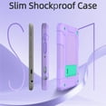 thumbnail image 4 of BMOUO Case for All-New Amazon Fire HD 8 & HD 8 Plus Tablet (Only 12th Gen,2024/2022), Layer Duty Shockproof Rugged Case with Kickstand, Purple+Teal, 4 of 7