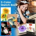thumbnail image 4 of Kit de dibujo Art Supplies Daerthotk 100 con cuaderno de bocetos y estuche, 4 of 9