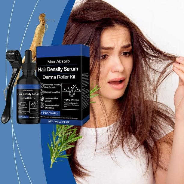 Fiudx Sérum Capilar, Fórmula Revitalizante para Cuero Cabelludo, Esencia de Hidratación Profunda, Set de Cuidado Antidescamación, Cuidado Capilar Diario, para Todo Tipo de Cabello, Incluye Rodillo de