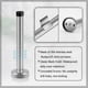 thumbnail image 4 of Door Stops, 6 Inch Long Door Stopper, Wall Mount, Heavy Duty Solid Black Doorstop Brushed Stainless Steel With Soft Rubber Bumper Tips, 4 of 5