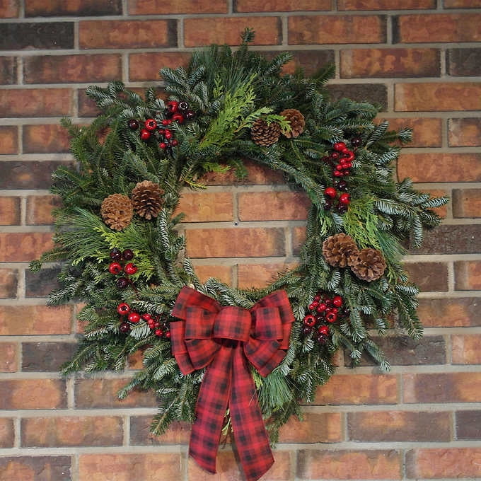 Premium Fresh MixedEvergreen Christmas Wreath Walmart Canada