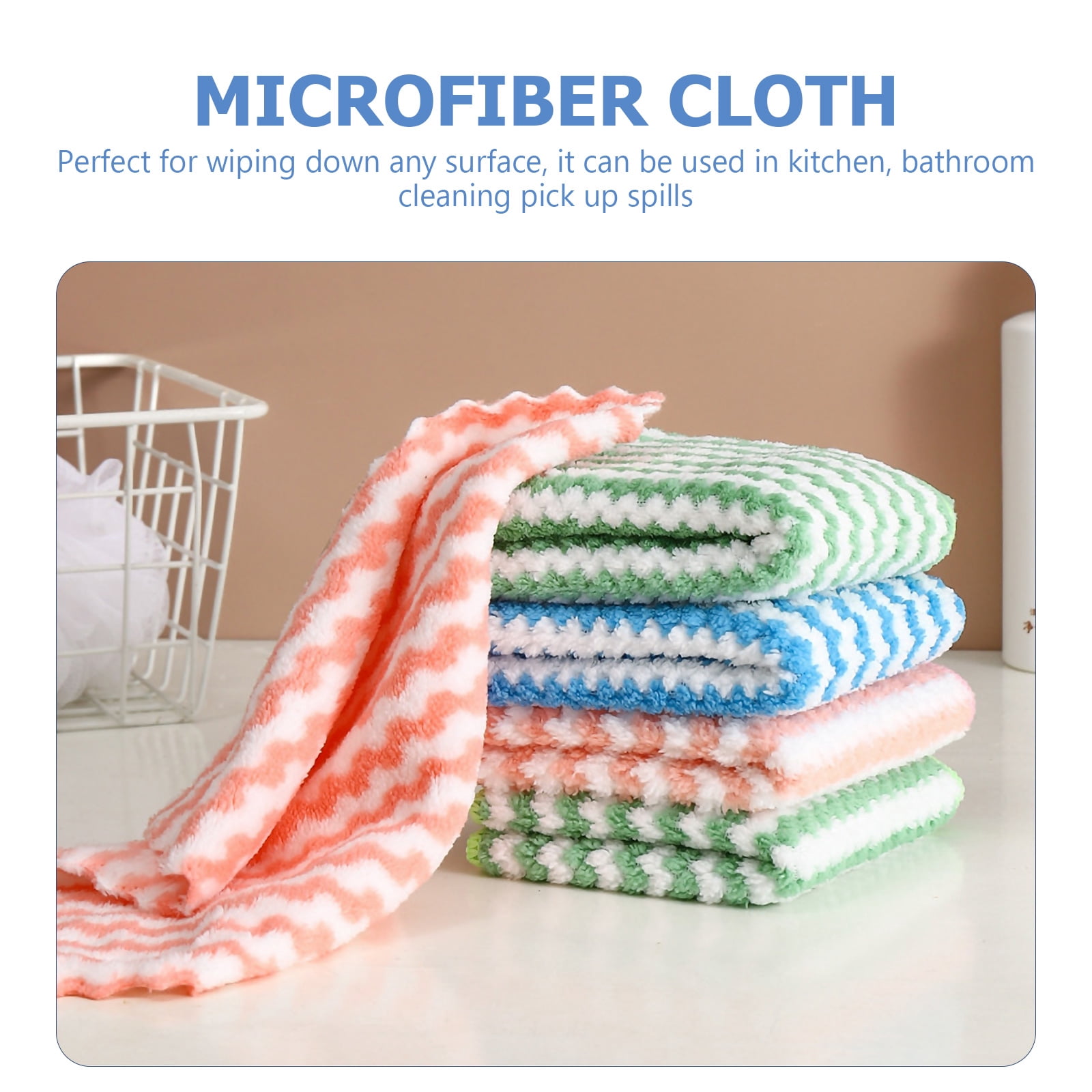 HINTRMENT 10Pack Kitchen Wash Cloth Microfiber Cloth Heat Resistant Surface Wiping