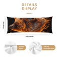 thumbnail image 3 of Fotbe Gold Flame Pattern Wolf Funda para Almohada Corporal con Diseño, Funda de Microfibra Ultrasuave de 20x54 Pulgadas, Ropa de Cama Elegante, 3 of 7