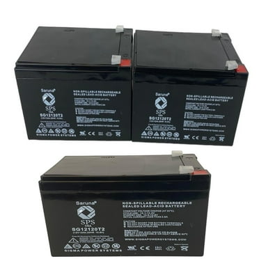 SPS Brand 12V 12Ah Replacement Battery (SG12120T2) for RAZOR DIRT BIKE MX500 UB1212012VOLT SLA (3 Pack)