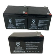 SPS Brand 12V 12Ah Replacement Battery (SG12120T2) for Leoch LPL12-12 T2, LPL 12-12 T2 (3 Pack)