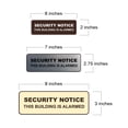 thumbnail image 2 of Standard Security Notice This Building is Alarmed Sign (Brushed Gold) - Small, 2 of 5