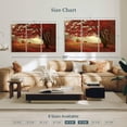 thumbnail image 4 of Elephant Stock Red Tree Autumn Wall Art - Horizontal Multi Panel Canvas - Living Room Wall Decor - Floral And Botanical Multi Panel - Red And Brown Decor - 50" x 32", 4 of 8
