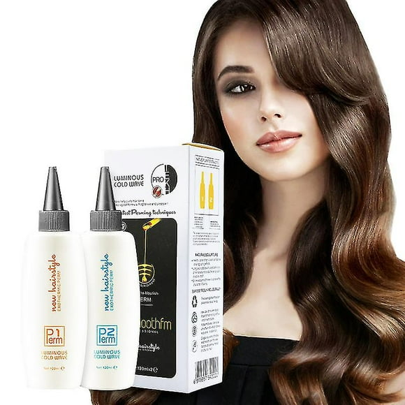 120g+120g Permanent Wave Curl Curly Perm Cream Liquid Cold Wave Hair Perm Lotion Solution For Resistant To Natural Hair