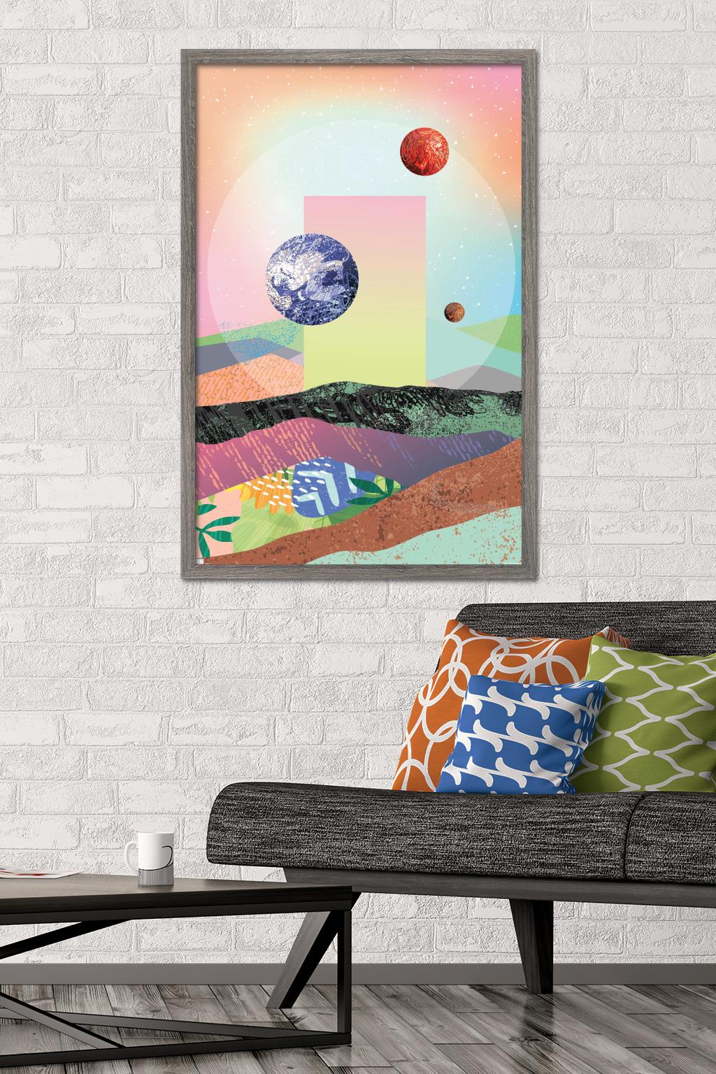 Abstract Space Wall Poster, 22.375" x 34" Framed