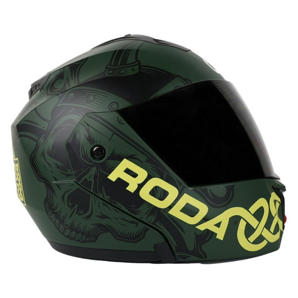 Casco Roda Revenge Vd Ama Mt Vikingo Mc Humo Abatible Svs verde S RODA CASCO REVENGE Walmart en linea