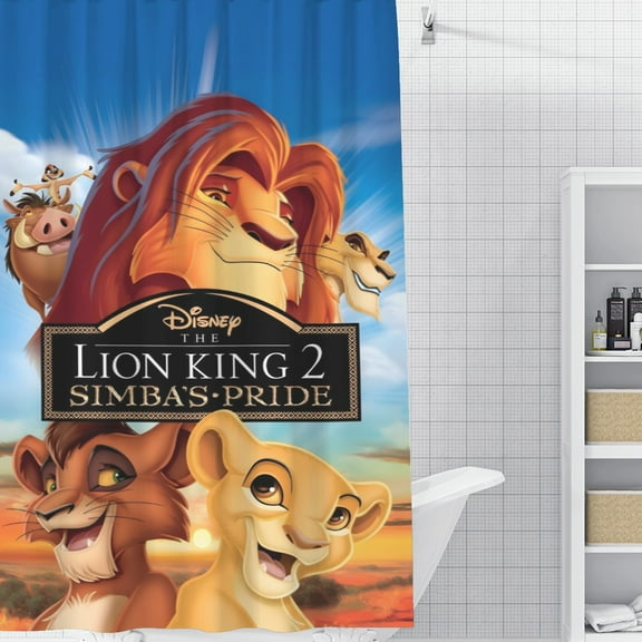 Lion King Simba-theme Bathroom Shower Curtain Home Decor,Bath Curtains Durable Waterproof Bath Curtain , Adluts Girls Boys Bathroom Decor House Gifts 48x71inch（120cmX180cm）