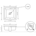 thumbnail image 3 of American Imaginations 16-in. W CUPC Square Bathroom Undermount Sink Set In White - Gold Hardware - Overflow Drain Incl. AI-31810, 3 of 7