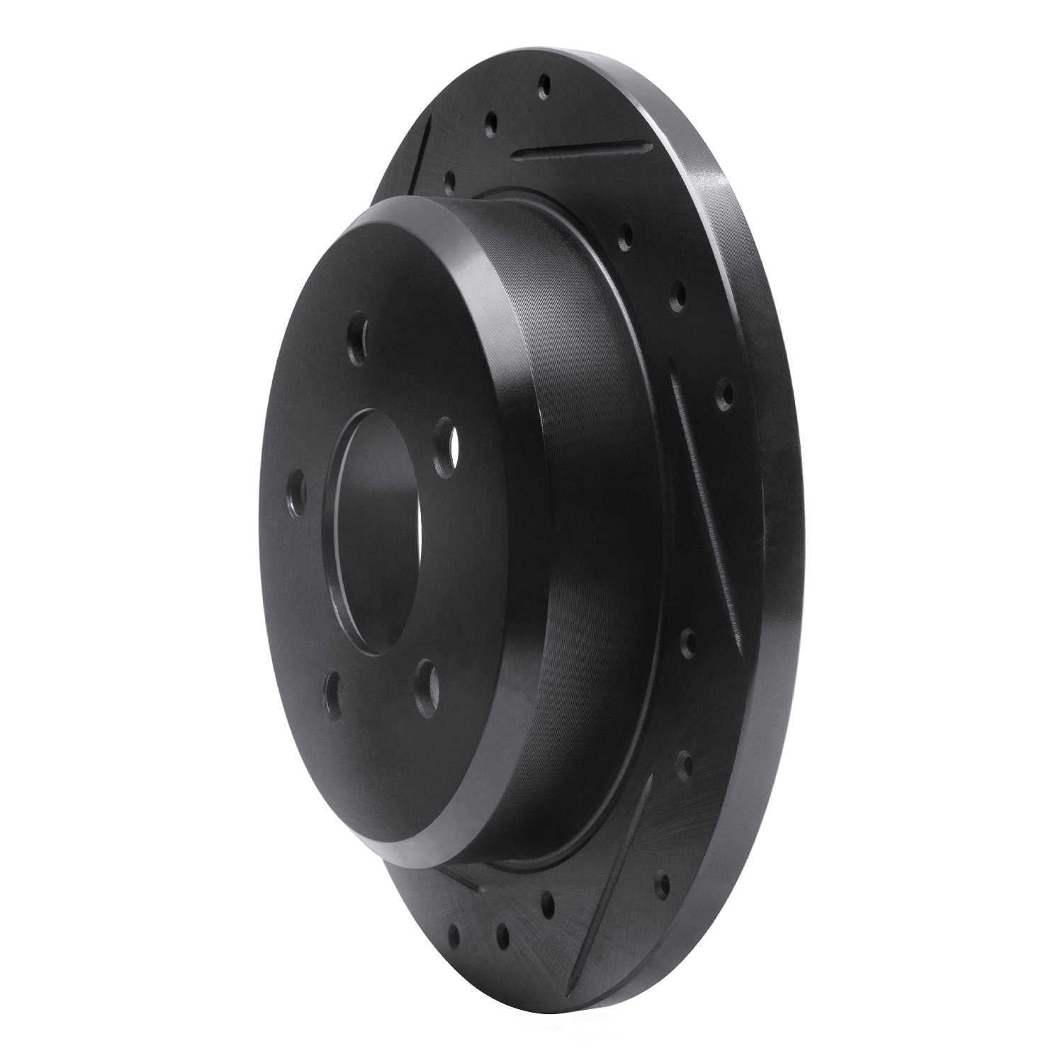 Dynamic Friction Company 633-56015L DFC Brake Rotor - Drilled And Slotted - Black
